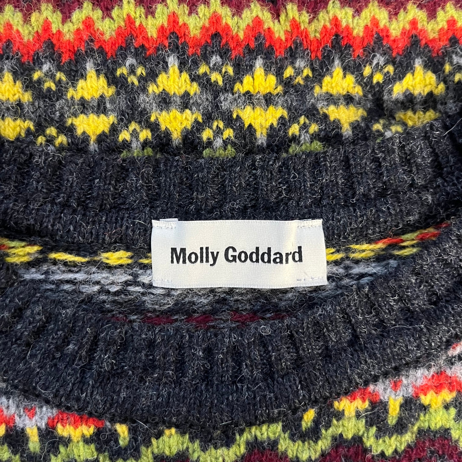 Molly Goddard Navy Fair Isle Sweater, Size Xs — image 3 of 3